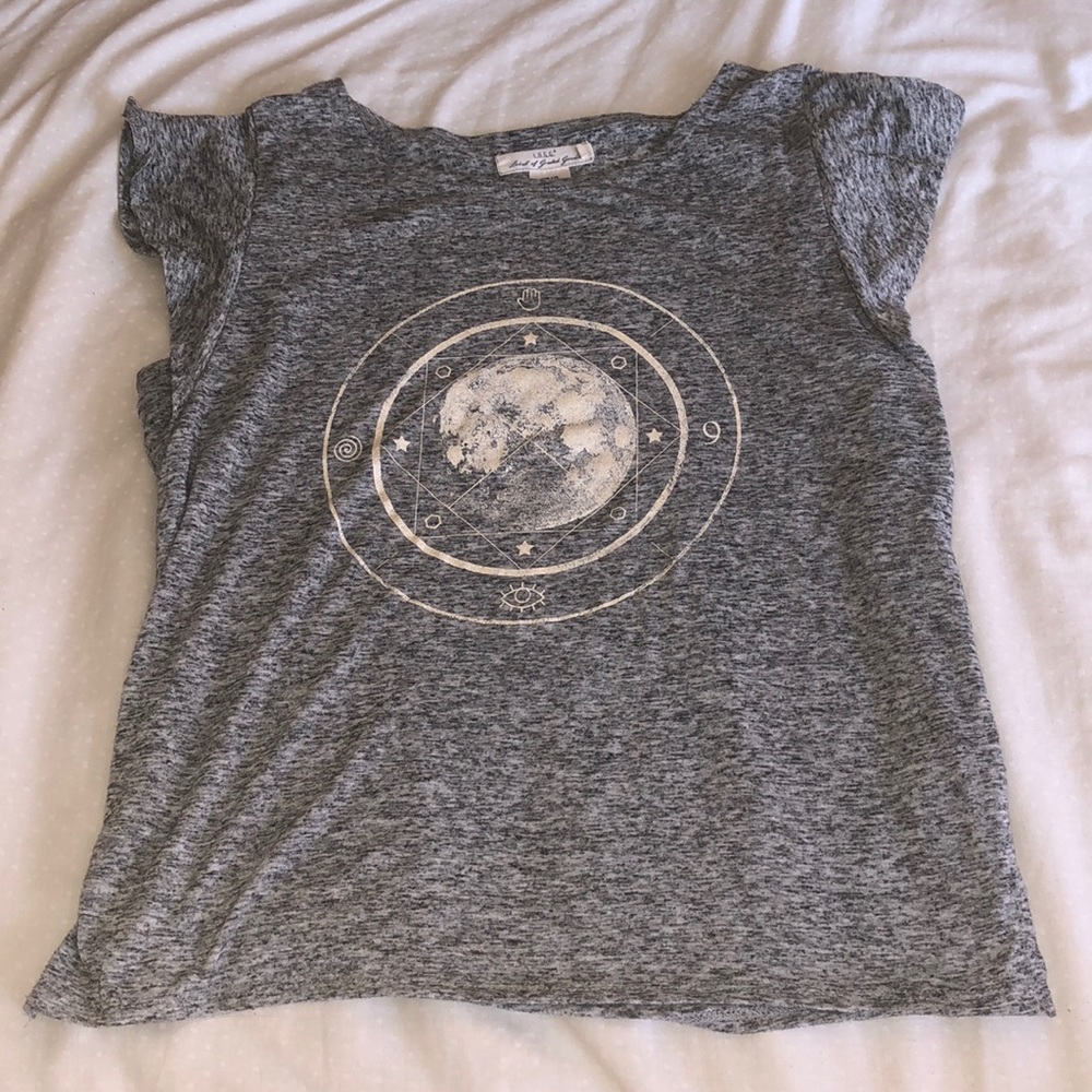 Grey H&M flare sleeve top